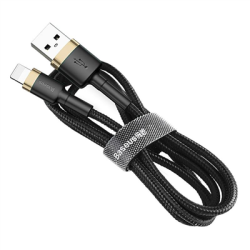 Kabel USB - Lightning 1.5A 3m złoto-czarny-135613