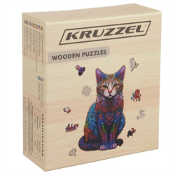 Układanka drewniana puzzle kot-140432