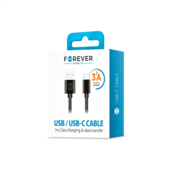 Forever kabel USB - USB-C 1,0 m 3A czarny-141520