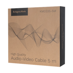 Kabel głośnikowy 5.0 m KrugerMatz wtyki banan-141763