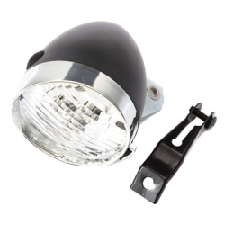 Lampa rowerowa LED retro czarna + chrom-142807