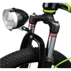 Lampa rowerowa LED retro czarna + chrom-142810