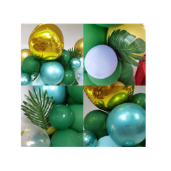 Girlanda balonowa 142 balony zielony zloty mięta-144132