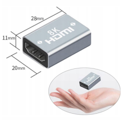 Adapter Łącznik HDMI do HDMI 2.1 UHD 8K 60Hz 4K-144319