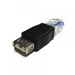 Adapter przejściówka USB A żeński do RJ45 męski-25318