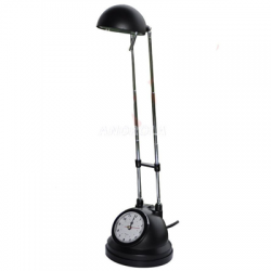 Lampka lampa biurkowa z zegarkiem 20W czarna-26836