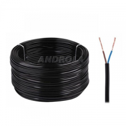 Kabel elektryczny OMYp 2x0,75 300/300V czarny 1m-28140