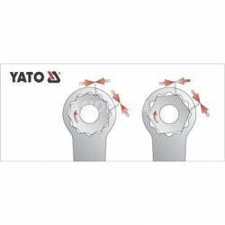 Klucze oczkowe odgięte 6-32mm 12szt Yato YT-0398-29763