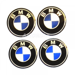 Naklejki na kołpaki emblemat BMW 70mm silikonowe-31243