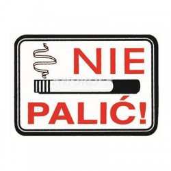 Naklejka zakaz palenia NIE PALIĆ 7,4x5,2cm-36968