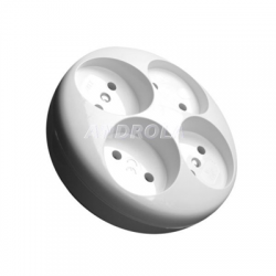 Rozgałęźnik 4gn okrągłe biały Orno R-40-37158