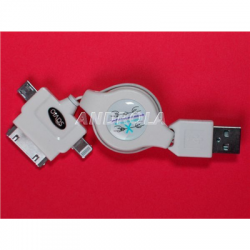 Kabel splitter USB iPhone microUSB zwijany Orno-41010