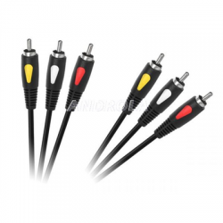 Kabel 3RCA-3RCA 1m chinch Cabletech Eco-Line-41162