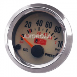 Wskaźnik ciśnienia oleju chrom Indiglo-45659