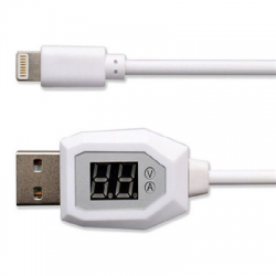 Kabel USB iPhone 8pin test woltomierz amperomierz-47631