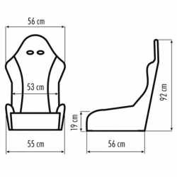 Fotel kubełkowy comfort black lewy kubeł-50319