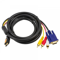Kabel HDMI - VGA-3RCA 1,8m-50473