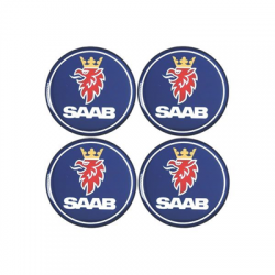 Naklejki na kołpaki emblemat Saab 55mm silikonowe-50778