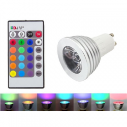 Żarówka GU10 diodowa RGB LED 16 kolorów pilot-50930