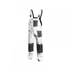 Spodnie robocze na szelkach XL białe HD NEO-51130