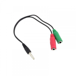 Kabel adapter jack 3,5mm 4pin 2xjack 3,5mm 3pin-51958