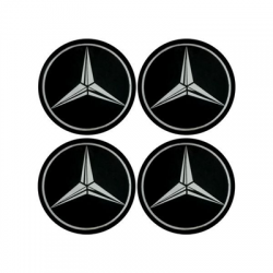 Naklejki na kołpaki emblemat Mercedes 70mm cza sil-52104