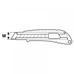 Nóż z ostrzem łamanym 18mm metalowy Topex-52889