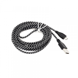 Kabel microUSB nylonowy oplot 3m-54539