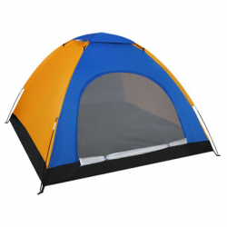 Namiot turystyczny 4 osobowy iglo niebiesko-żółty-55288