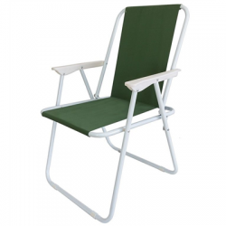 Krzesło plażowe składane zielone-56531