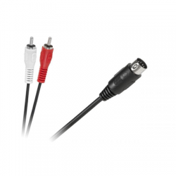 Kabel DIN-2xRCA 1,2m wt-wt Cabletech-58377