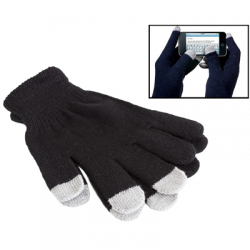 Rękawiczki dotykowe do telefonu smartfonu czarne-59677