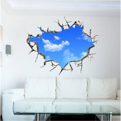 Naklejka na ścianę BLUE SKY 3D 50x70cm PVC-59762