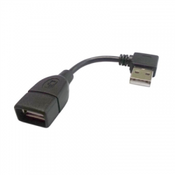 Kabel przedłużacz portu USB 2.0 kąt lewy 21cm-59905