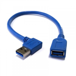 Kabel przedłużacz portu USB 3.0 kąt lewy 23cm-59906