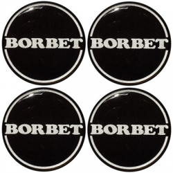 Naklejki na kołpaki emblemat BORBET 50mm sil-61453