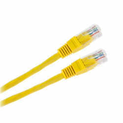 Kabel UTP 8c CCA Patchcord 0,5m żółty-63664