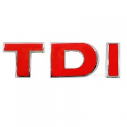 Emblemat napis TDI czerwony-65513