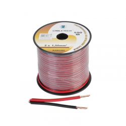 Kabel głośnikowy 1.5mm 100m CU czarno-czerwony -66051