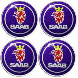 Naklejki na kołpaki emblemat SAAB 75mm silikonowe-68013