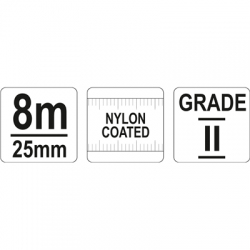 Miara zwijana 8m 25mm stal nylon ABS YATO-68802