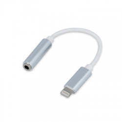 Adapter audio iPhone 8-pin do jack 3,5 srebrny -69209