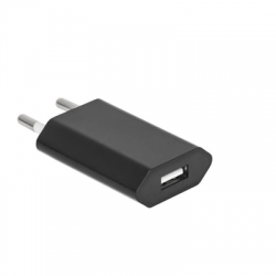 Ładowarka sieciowa USB płaska 1A czarna-69239
