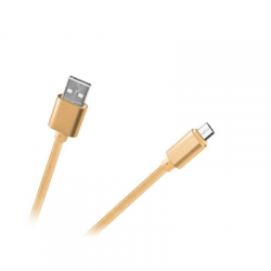 Kabel USB-microUSB nylon złoty M-LIFE-69640