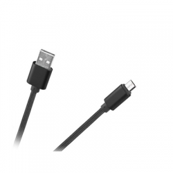 Kabel USB - microUSB 1m nylon czarny M-LIFE-69643
