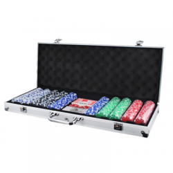 Zestaw do pokera poker 500 żetonów walizka-70100