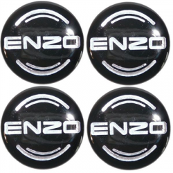 Naklejki na kołpaki emblemat ENZO 50mm sil-70618