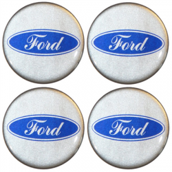 Naklejki na kołpaki emblemat Ford 55mm nieb sil-70649