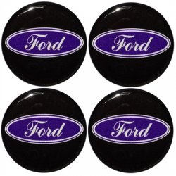 Naklejki na kołpaki emblemat Ford 45mm fiolet sil-70654