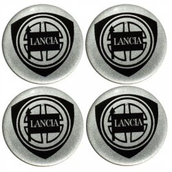 Naklejki na kołpaki emblemat LANCIA 55mm sreb sil-70696